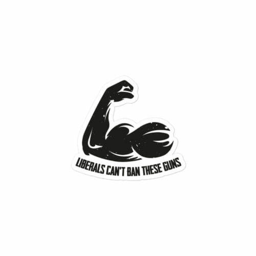 LIBERALS CAN'T BAN THESE GUNS STICKER