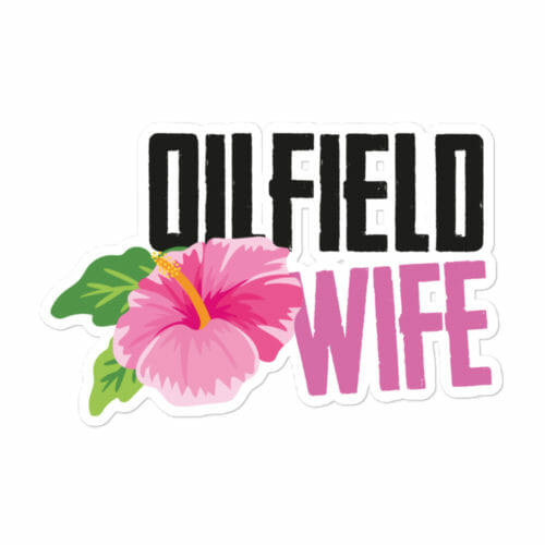 OILFIELD WIFE FLOWER STICKER - Image 2